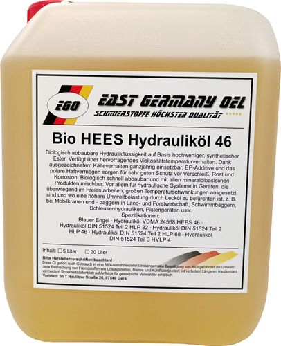BIO HEES Hydrauliköl 46  (Kanister 5 Liter)